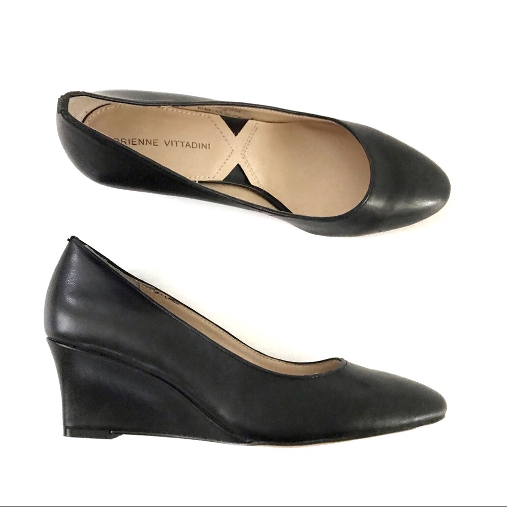 Adrienne Vittadini | Rosie Black Wedge Heels